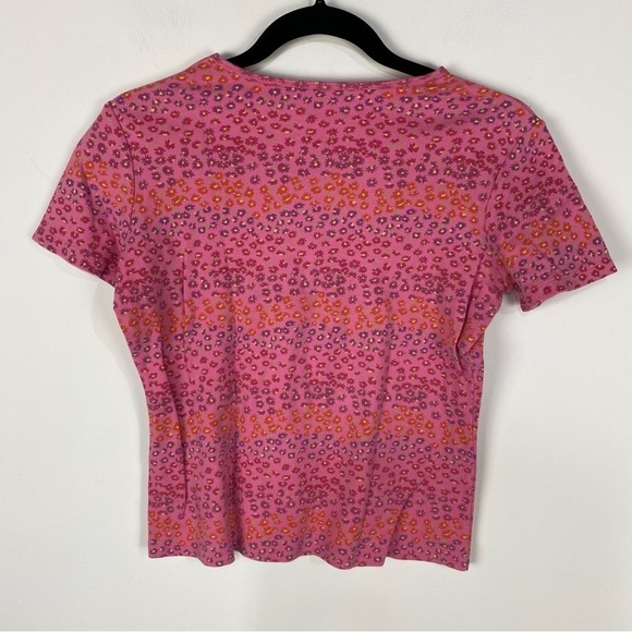 Vintage Micro Floral Baby Tee Y2k trendy summer top - Picture 2 of 3